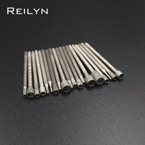 벨트 원형 에어 스핀들 패스툴 샌더 에머리 다이아몬드 그라인딩 버 연마 비트 옥 다이 그라인더드레멜로타리 도구 용 치아 바늘, 18 pcs, 1.0mm