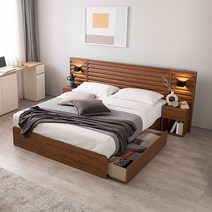 오브제 호텔형 수납침대 K 독립라텍스매트, 티크