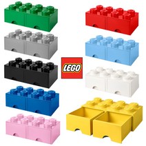 [LEGO] 레고 블럭 서랍형 정리함 8구 /초록/분홍/빨강/노랑/블랙/하늘/파랑, 서랍형 정리함 8구_블랙