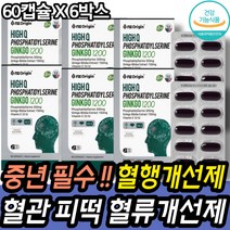 기억력 집중력 혈행 촉진 혈관 피떡 혈전감소 징코 청소년 어린이 성장기 학생 초등학생 중학생 고등학생 대학생 머리 좋아지는 보충 영양제 포스파티딜세린 시니어필수 키즈 꽉채운