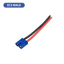알루미늄 프로파일 EC2EC3EC5 남성 여성 커넥터 피그 테일 케이블 실리콘 와이어 RC Lipo 배터리, 04 EC3 male