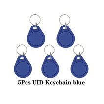 NFC 복사 RFID 액세스 제어 배지 NFC 스마트 칩 0 블록 재기록 가능 키 Fob 13.56MHZ 1K 태그 피스, 01 5PCS-UIDK-Blue