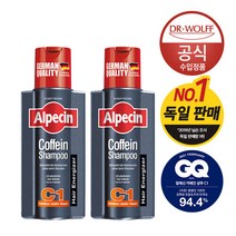 알페신 카페인 샴푸 C1 (모발 강화) 250ml x2, 단품없음