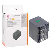 호환 2Pcs 원래 NP-FV70A 소니 AX700 AX45 60 AX100E AXP55 HDR-CX450 VG3OEM, 한개옵션0