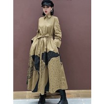 미니멈 원피스 봄 롱원피스 A라인 하객룩 Jiangdan Monroe 유럽 역 겨울 패션 윈드 브레이커 셔츠 자켓 드레스 플러스 사이즈 여성 의류