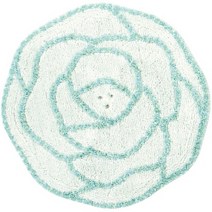 일본직발송 4. 센코(Senko) 센코 S.D.S 두스로제 매트 블루 약 55×55cm 방에서 즐기는 쁘띠 사치 살롱 드, One Size_블루, 꽃무늬, 블루, 꽃무늬