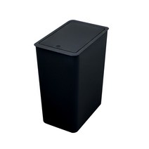 생활특공대 무지 모던 사각 인테리어 쓰레기통, 블랙, 10L