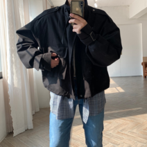 르위 남자 오버핏 크롭 숏야상 데일리 자켓 3color