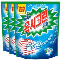 옥시크린 1kgx3팩 옷 얼룩 제거 제 리필 옥시 배니시 의류 빨래 산소계 표백제 세제, 1세트, 106oz