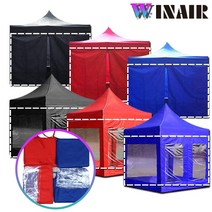 WINAIR 캐노피 천막 일반/투명 바람막이 4면세트(프레임+지붕 미포함), 투명 4면세트(프레임+지붕 미포함), 2x2m, 레드