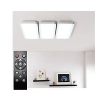 삼성정품칩 LED 스마트리모컨거실6등 시스템거실등 180W, 심플블랙 리모컨거실6등