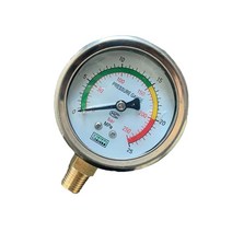 유압 압력 게이지 1/4 "63mm 다이얼 수압 측정 내충격 오일 10Mpa Bar, 10 0-25Mpa