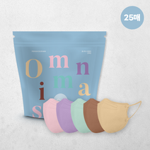 옴니 2D 컬러마스크 25매, 핑크