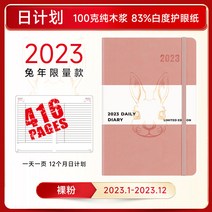 두꺼운노트 수학 오답 풀이 노트 PAPERIDEAS 다이어리 2023 효율성 매뉴얼 416페이지 일일 타임라인 계획 두꺼운 북 캘린더 수기 일정북 365일 엔터프라이즈 커스텀, 06 H대：토끼년식 나분