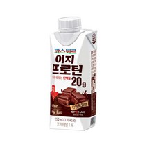 lo [달걀 5.1개 분량] 파스퇴르 단백질 음료 이지프로틴 저당 초코.. 부모님 성장기 어린이 탕비실 간식 식사대용, 16set