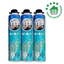 친환경 우레탄폼 예스폼 알파 건타입 1 020g 대용량 난연 스프레이, 1개(낱개)