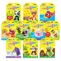 콩꼬물마켓 아이클레이 점토 미술 오감놀이 컬러 클레이 찰흙 놀이 만들기 세트 미니클레이, 01. 공룡