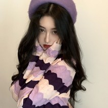 초가을 니트 가디건 긴팔 상의 여 루즈 한국판 부드러운 바람 나른 스트라이프 스웨터 러쉬
