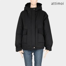 아띠무아 아띠무아 골덴패치 퀼딩패딩 후드점퍼