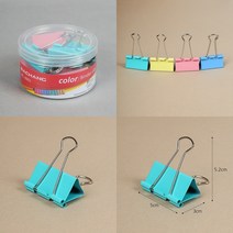 마트498 케이스포함 더블클립 12p 컬러 (5cm) 문구도매 책철 도큐멘트화일 오피스용품 문구류 회사비품 사무용품 문