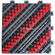 우리매트 프리미엄 카디매트 조립식 관공서 학교 빌딩현관매트 먼지털이 우천용매트, 카디3솔형_적색(15X15)