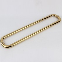 동아열쇠 밴딩 ㄷ자 티타늄골드 강화도어 유리문 손잡이, 밴딩티타늄골드(P600)