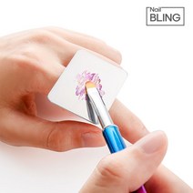 네일아트 반지형 핑거사각 파레트, 1개, 단일
