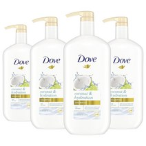 Dove 울트라 케어 샴푸 하이드레이션 4개 팩 건성 모발용 호호바 스위트 아몬드 오일 혼합 31온스 함유