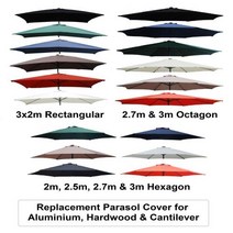 2m 25m 27m 3m 3x2m 교체용 패브릭 정원 파라솔 캐노피 커버 6 또는 8, red+3M 8 arm