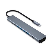 썬더볼트4독 3독 이더넷 맥북 도킹스테이션 DOCK 독추천 usb c 허브 10 in 1 type c to 4k hdmi 호환 도킹 스테이션 rj45 sdtf 카드 리더 pd, 은