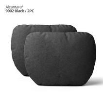 차량용 쿠션 알칸타라 알칸타라 자동차 머리 받침 쿠션 목 베개 자동차 인테리어 액세서리 메르세데스 벤츠 W205 W204 W211 W212 W213 W203 W176 CLA, Alcantara Black 2pcs_2