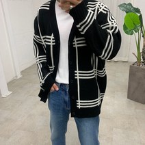 스트릿제이 빅 체크 가디건