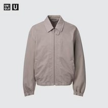 유니클로 남성 러프 집업 카라 블루종 자켓 오버핏 재킷 브라운 467023