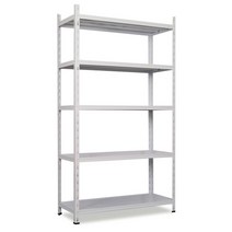 진열대 대피 공간 선반 랙 창고 대피실 베란다, 150x30x200cm 5층 흰색