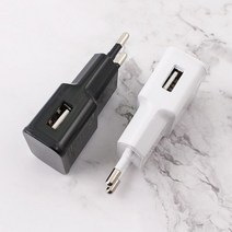 플러그 충전 급속 콘센트 USB 휴대 전화 충전기 듀얼 EU 여행 벽 어댑터 아이폰 8 7 삼성 Xiaomi 범용, [03] High Quality-1 USB, BLACK_High Quality-1 USB