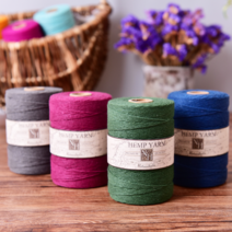 세기텍스타일 1.0mm 300yard 대용량 뜨개용 햄프실 삼베실 뜨개실 (54color), 275m, 29 FOREST 12