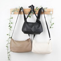 부드러운원단 엄마 경량 무지 크로스백 가방 중년아내 아내선물 60대