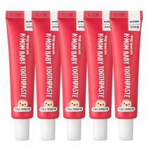 케이맘 베이비 앤 키즈 처음 치약 무불소, 30g, 5개