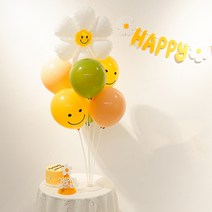 화예원 반려동물 강아지 생일 모자 파티 고양이 생일상 애견 돌잔치 고깔 모자 스카프 화예원 세트, 풍선 스탠드 세트_스마일