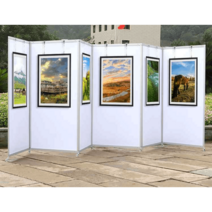 전시 가벽 사진 파티션 갤러리 조립식 작품 전시대, 도르래 1m 2.5m보드 포함