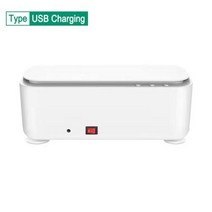 안경세척기 초음파세척기 쥬얼리세척 초음파클리너 USB 충전식 휴대용 초음파 세척기 가정용, USB Type+프랑스