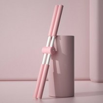 하루10분 바른 자세 핏 스트레칭바 밸런스바 요가봉 거북목교정기 굽은어깨 굽은등 자세교정, 핑크