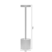 단스탠드 조명 침 실 빈티지 미니 뱅커 스탠드 Kinscoter 휴대용 현대 알루미늄은 usb 재충전 전지를 가진 dimmable 대중음식점 코드가 없는 테이블 램프를, 은