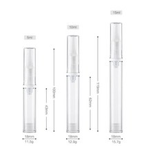 진공 병 아이 크림 세럼 빈 젤 튜브 5/10/15ml 패션 에센스 샘플 컨테이너, [01] 10ml