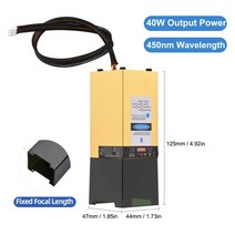 450nm 5.5-80w 레이저 모듈 고정 길이 레이저 조각 헤드 고속 레이저 조각기 커터 3d 프린터 cnc 라우터 레이저 모듈, 80w 금