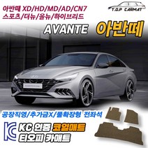 현대 아반떼 전차종 XD HD MD AD 더뉴 올뉴 하이브리드 스포츠 확장형 코일매트 차량용 바닥매트, 실내전좌석(1열+2열), 블랙, 아반떼 HD 하이브리드 [2006.05~2010.08)