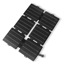 접이식 태양광 패널 카라반 차량용 캠핑용 접이식 태양 전지 패널 42W ETFE 5 V/12 V 파워 뱅크 2USB 충전, 02 Black