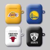 와우박스 주문제작 NBA 농구 엠블럼 로고 에어팟 버즈 무선 이어폰 케이스, 무광 하드케이스, 버즈 라이브(밑판 흰색)