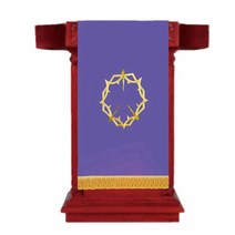 교회 단상 커버 천 성찬보 자수 십자가 강대상 보자기, 보라색-연단 천-L 160xW 60cm
