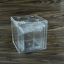 베타물고기 무환수어항 오란다금붕어 하프문베타 메다카 물고기키우기 베타어항 사각형 플라스틱 투명 양육 상자 작은, 121212cm 기타 개봉방법은 고객센터로 문의